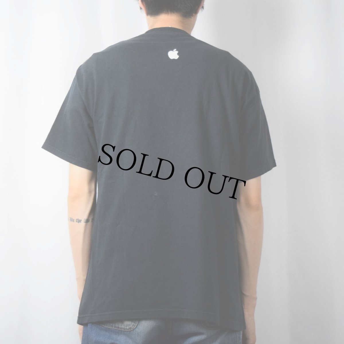 画像3: 2000's〜 Apple "I visit the mothership." ロゴプリントTシャツ BLACK L (3)