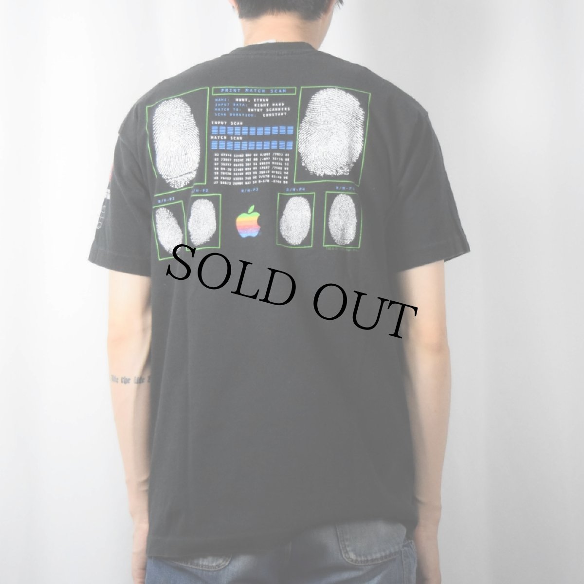 画像3: 90's Apple "EXPECT THE IMPOSSIBLE" レインボーロゴ プリントTシャツ BLACK L (3)