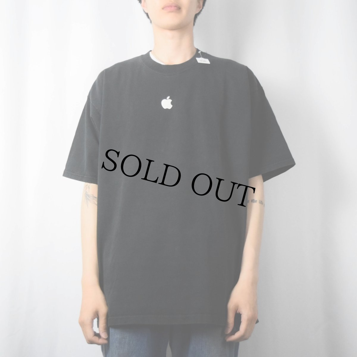画像2: 2000's〜 Apple ロゴプリントTシャツ BLACK XL (2)