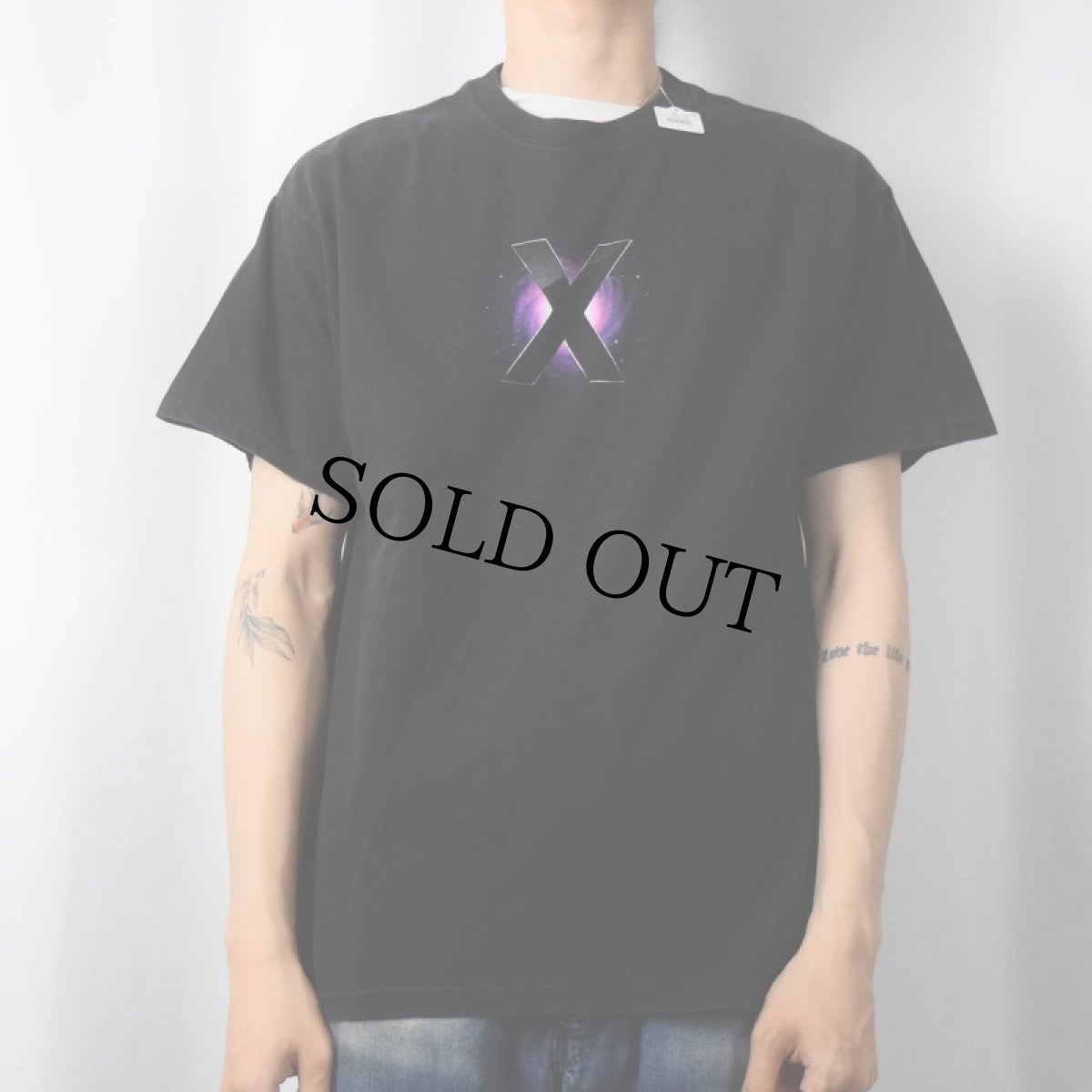 画像2: 2000's Apple "Mac OS X" プリントTシャツ BLACK L (2)