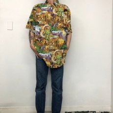 画像5: TORI RICHARD オールオーバーパターン レーヨンハワイアンシャツ XL (5)