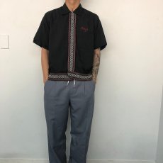 画像5: 60's King Louie Black Bowling Shirt M (5)