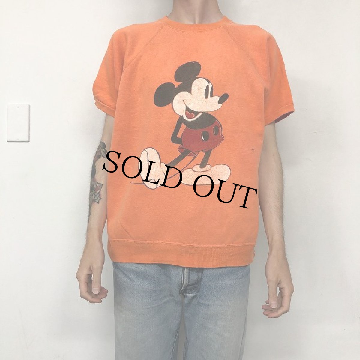 画像2: 60's〜70's Walt Disney World "MICKEY MOUSE" 半袖スウェット XL (2)