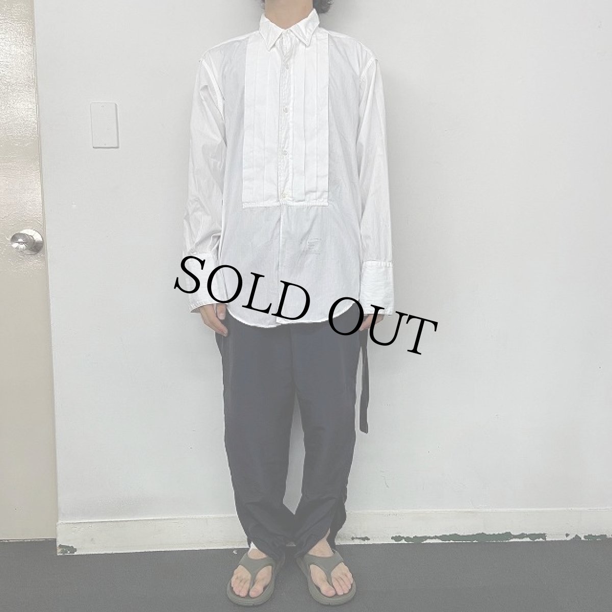 画像2: 50〜60's SAUNDERS-MODERN USA製 プリーツシャツ 17 1/2 (2)