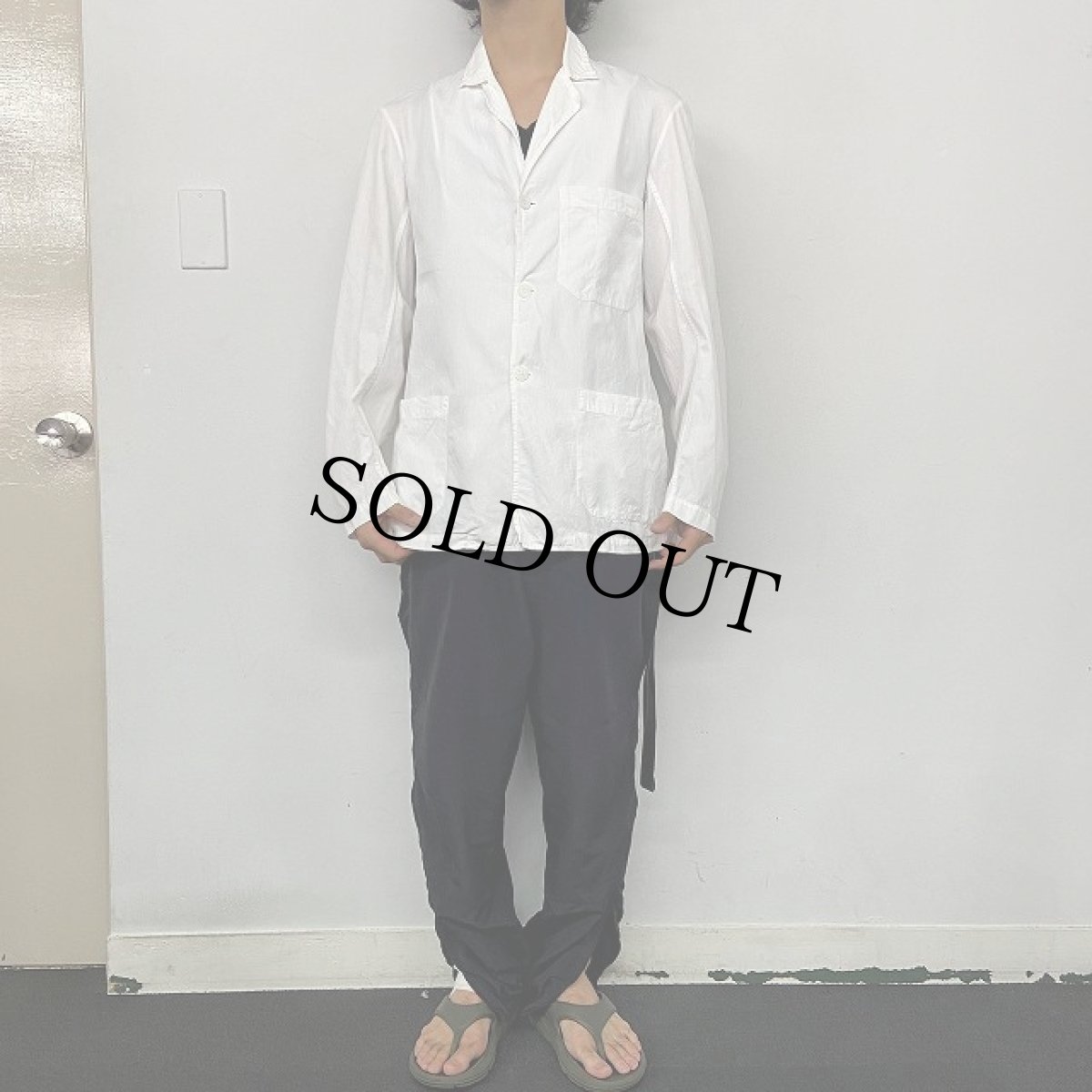 画像2: 60's Hollywood UNIFORM CO. ホワイトコットンジャケット 38 (2)