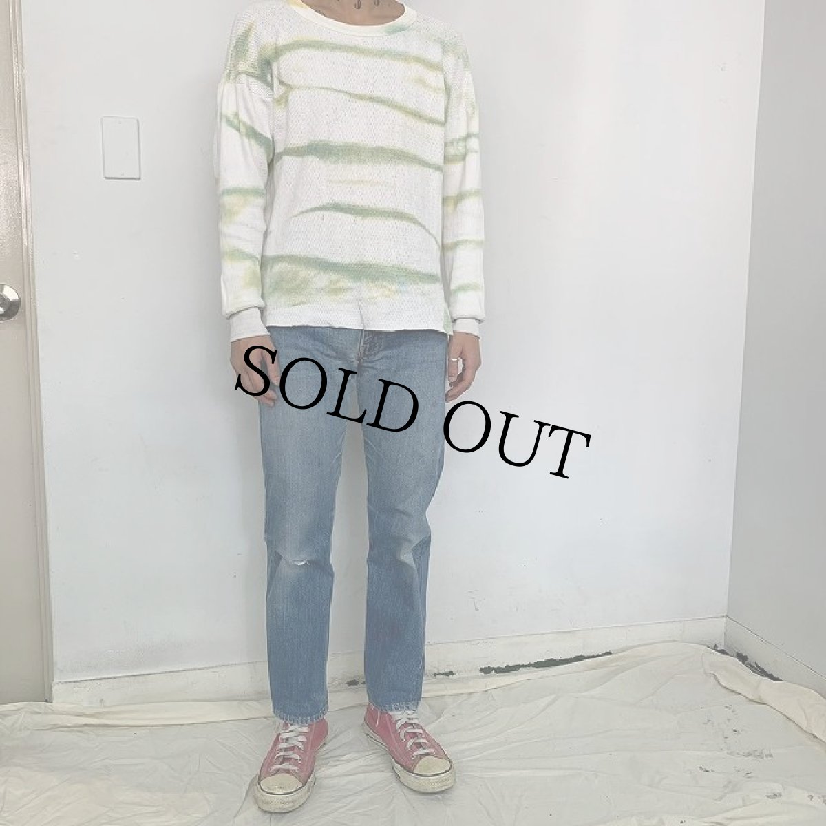 画像3: 70's LEVI'S 505 BIGE デニムパンツ 耳付き W28 (3)