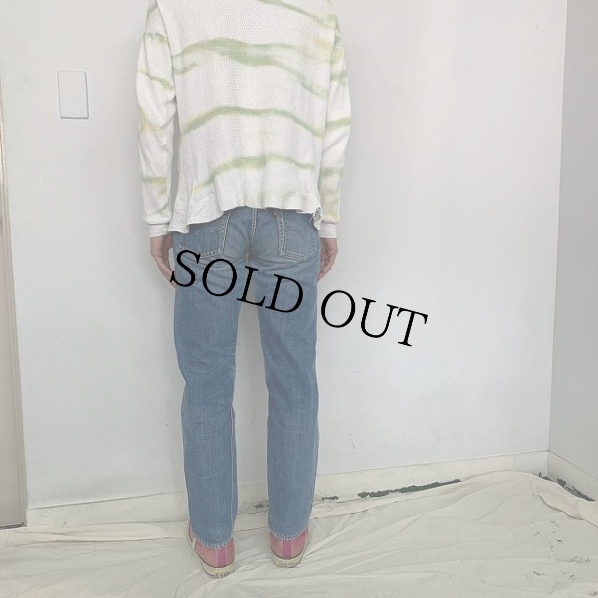 画像5: 70's LEVI'S 505 BIGE デニムパンツ 耳付き W28 (5)