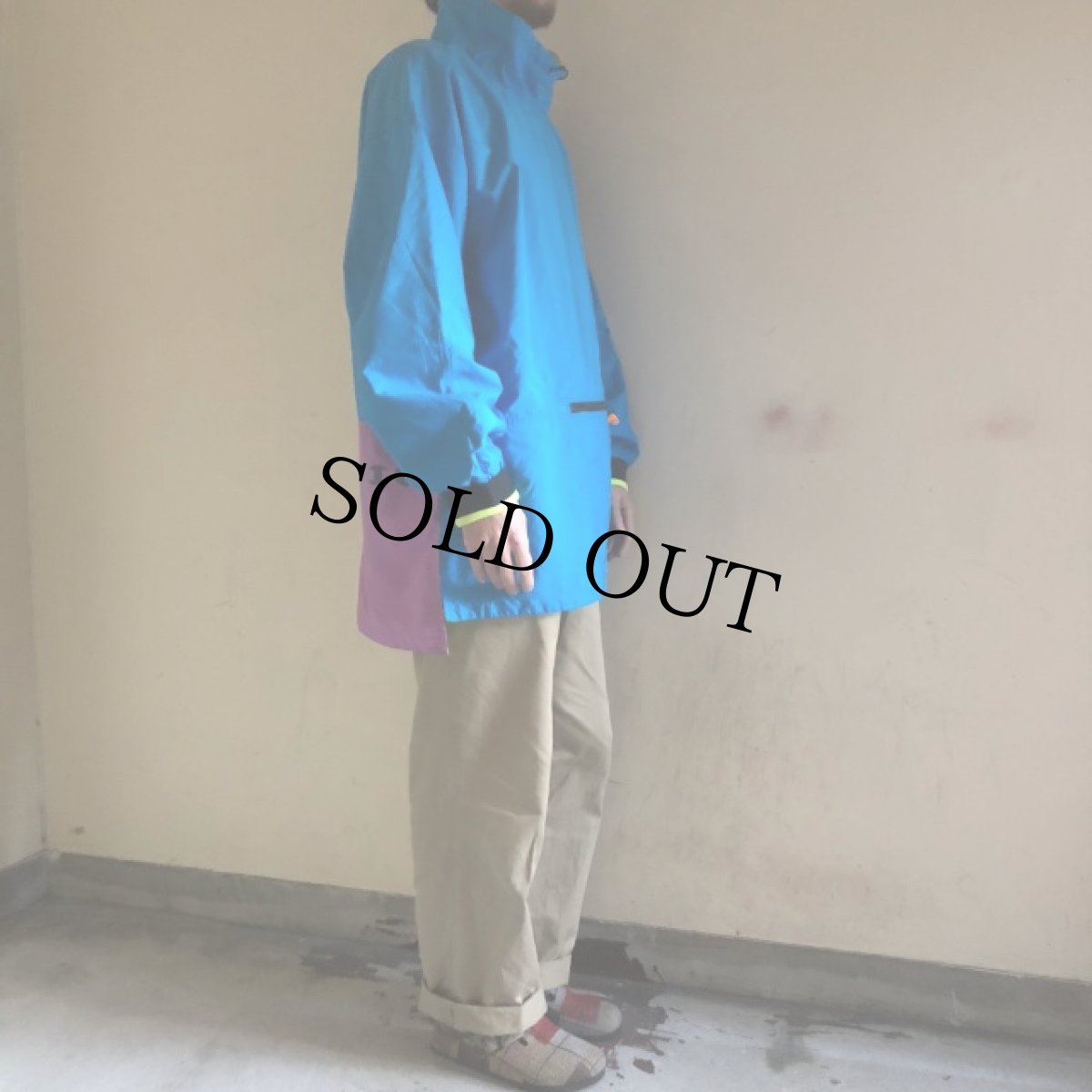 画像4: 90's Ocean Pacific "TECH" ナイロンプルオーバー L (4)