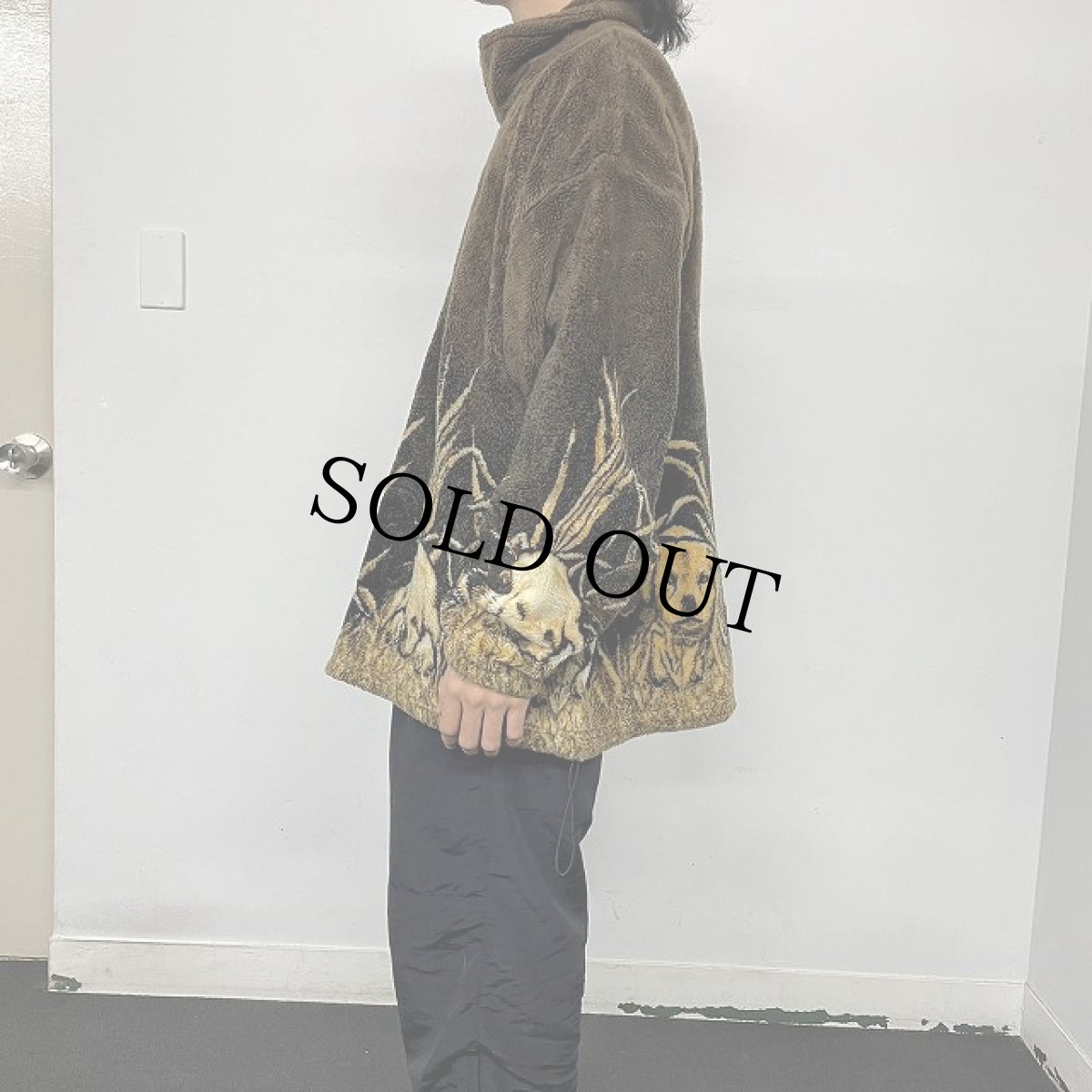 画像4: Cobblestone Canyon USA製 犬柄 フリースジャケット XL (4)