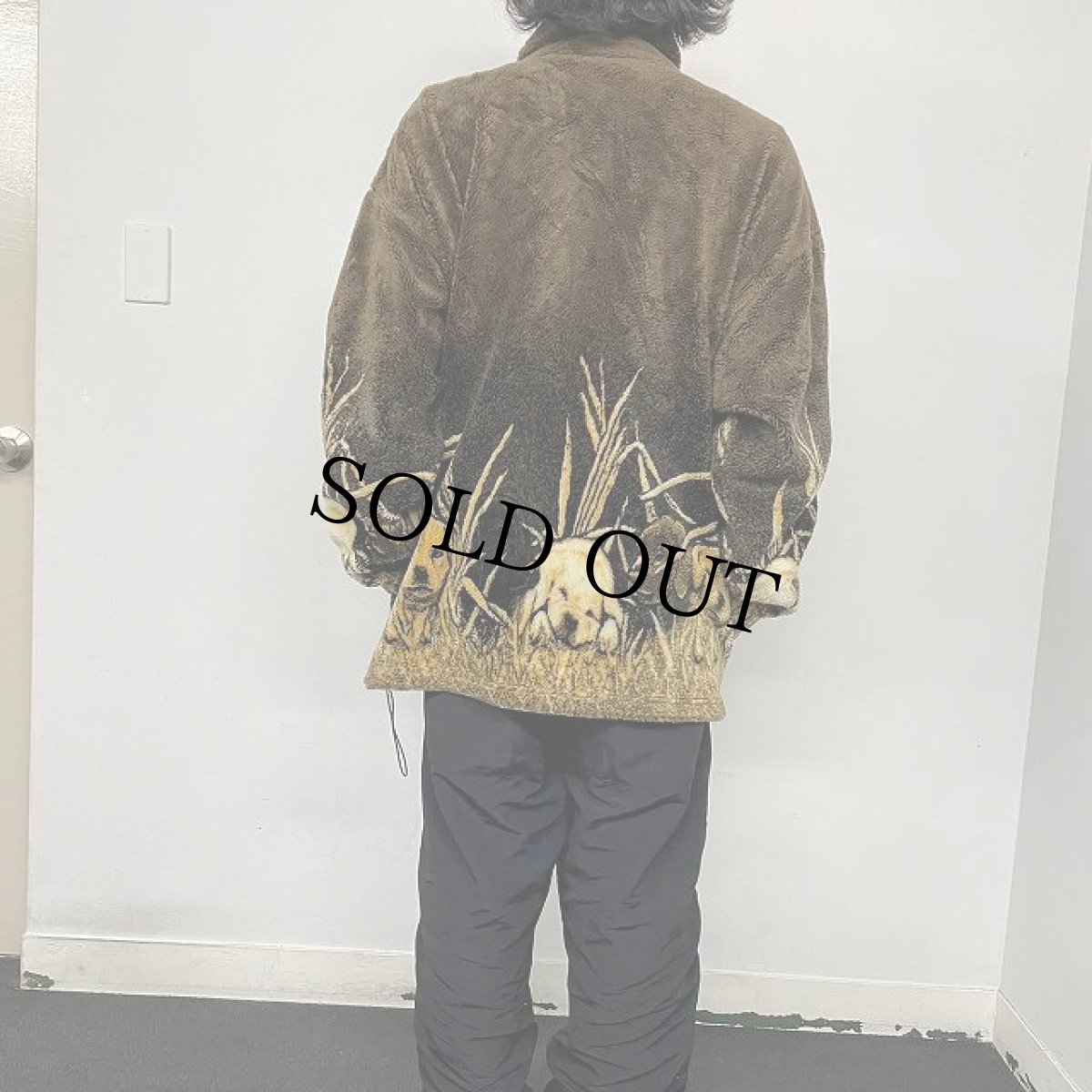 画像5: Cobblestone Canyon USA製 犬柄 フリースジャケット XL (5)