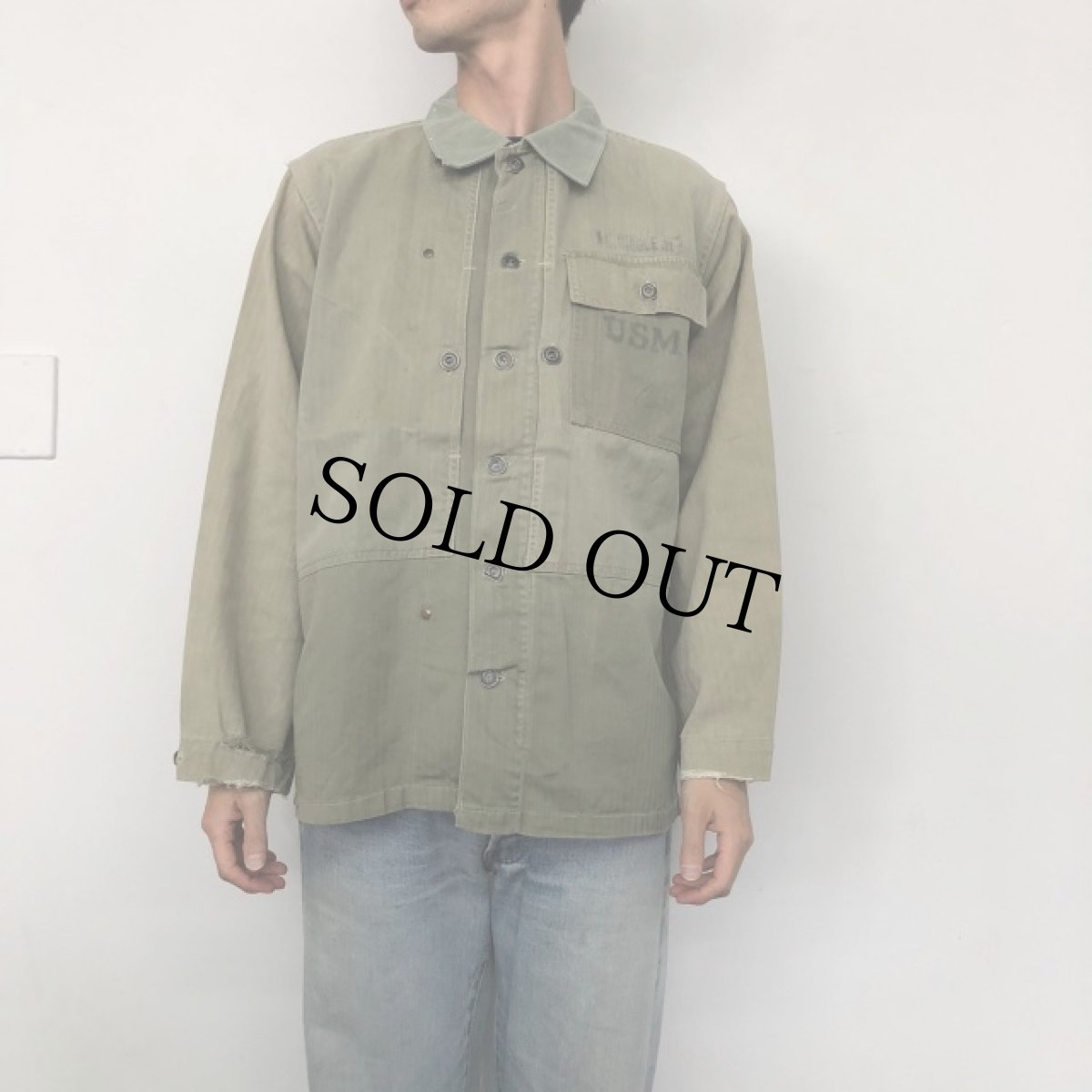 画像2: 40's USMC M-44 HBT Jacket (2)