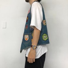 画像4: 70's Levi's USA製 パッチ付き Denim Vest XL (4)