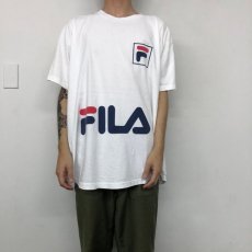 画像2: 【SALE】  90's FILA ロゴプリントTシャツ XXL (2)