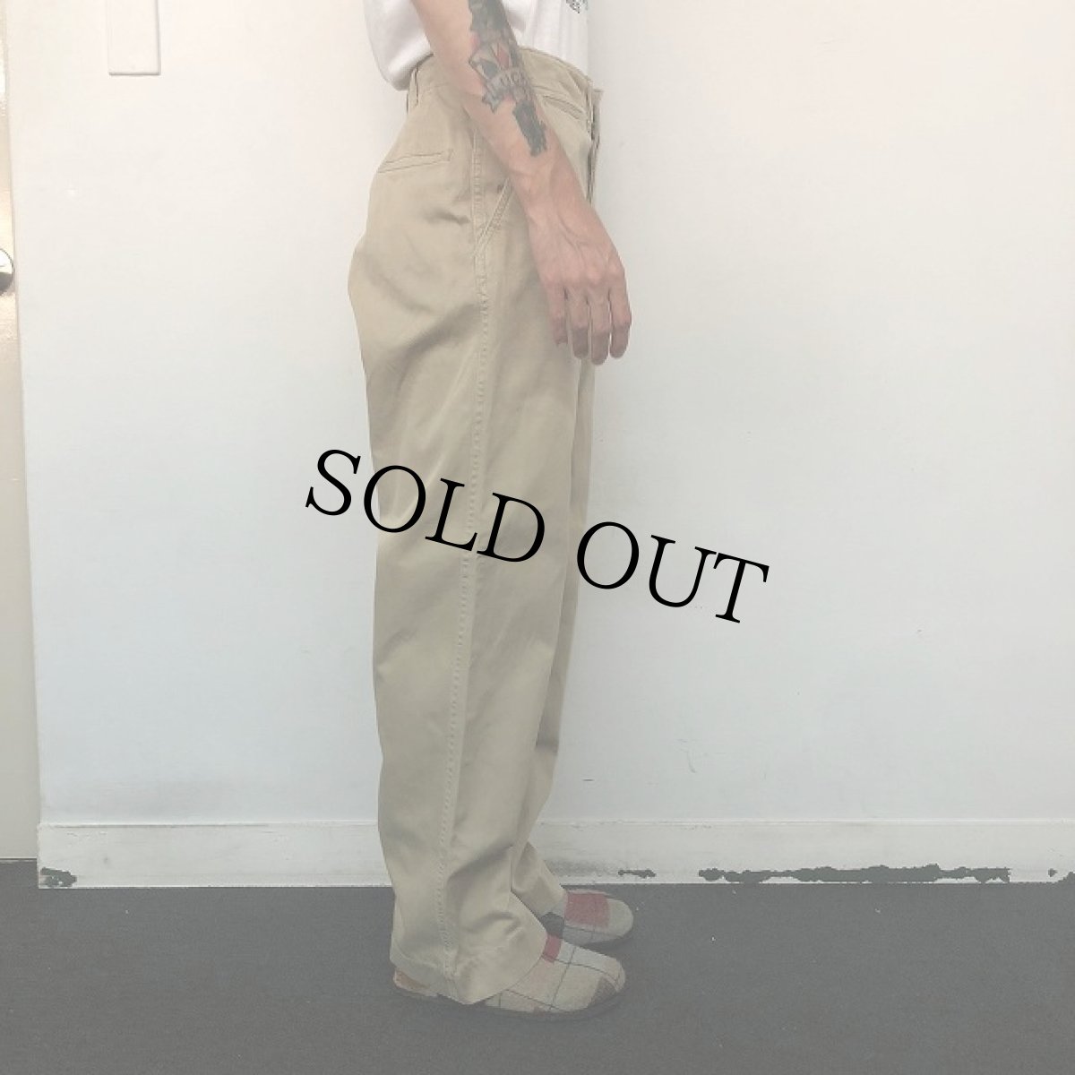 画像4: 50's U.S.ARMY チノトラウザーズ W29 (4)