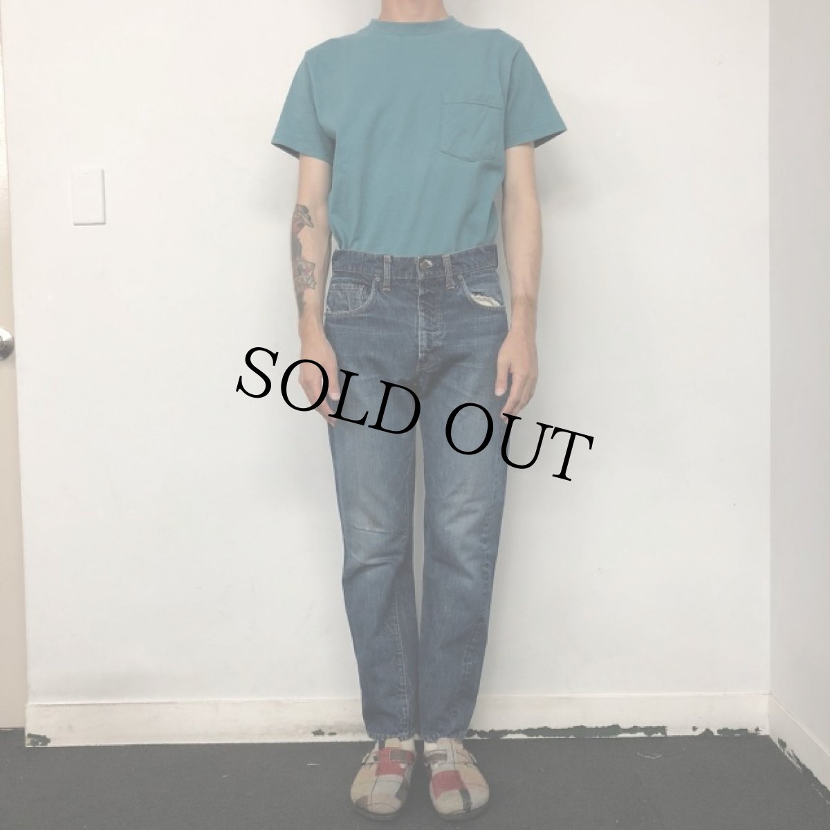 画像2: 60's LEVI'S 505-0217 BIGE TYPE デニムパンツ W31 (2)