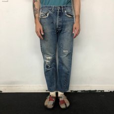 画像3: 60〜70's LEVI'S 501 BIGE デニムパンツ W30 (3)