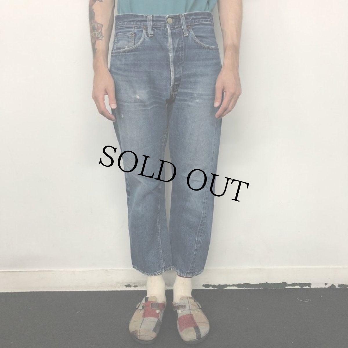 画像3: 60's LEVI'S 501 BIGE TYPE デニムパンツ W31 (3)