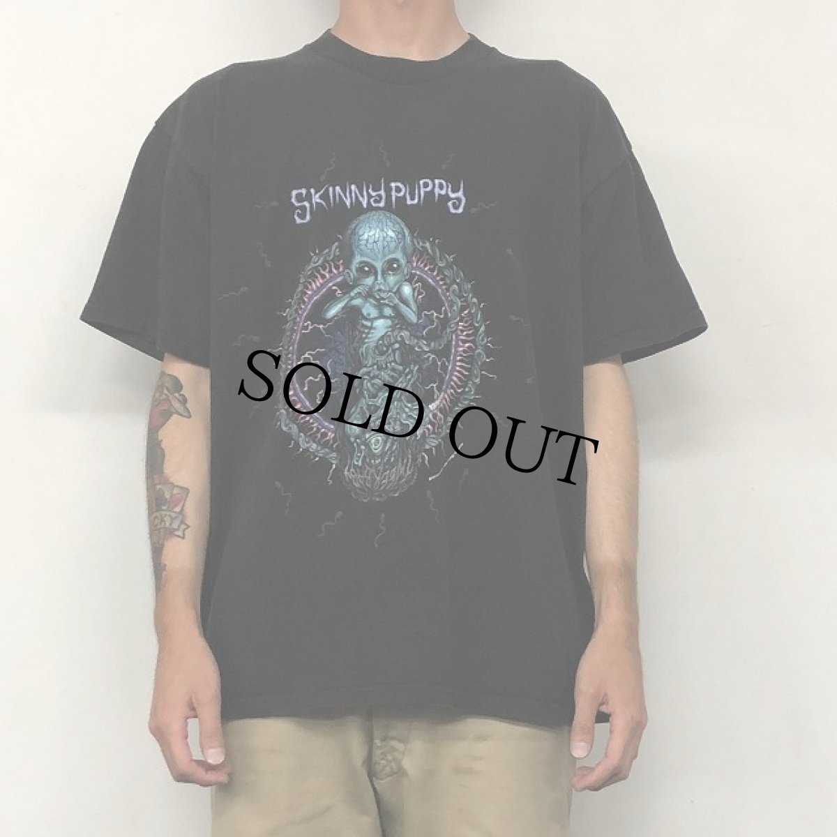 画像4: 90's SKINNY PUPPY USA製 インダストリアルバンドTシャツ XL (4)