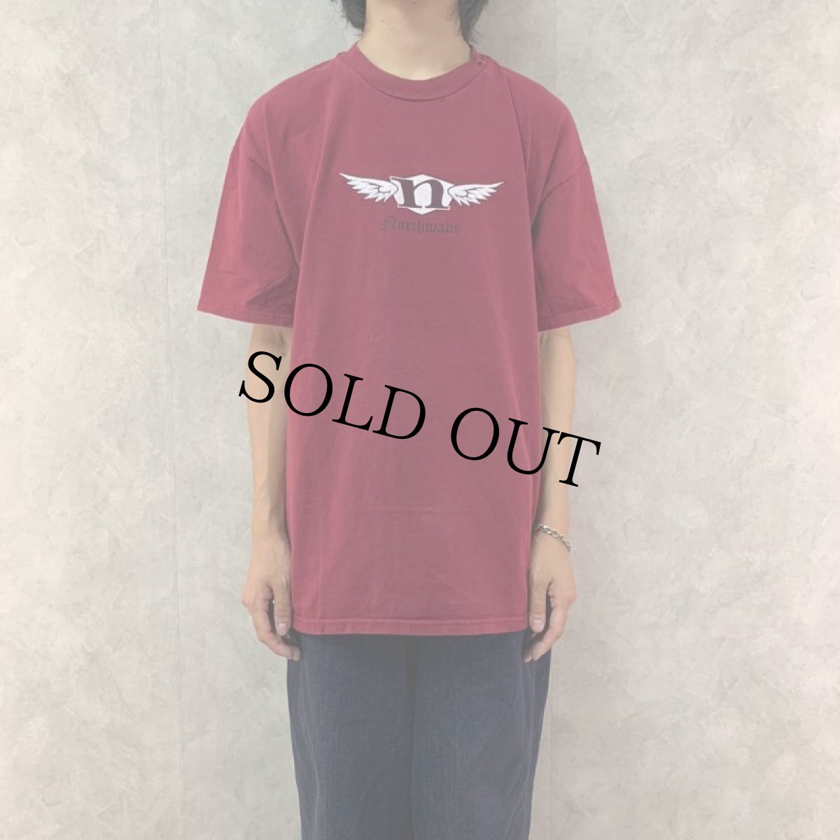 画像2: 90's NORTHWAVE ロゴプリント スノボ―ブランドTシャツ XL (2)