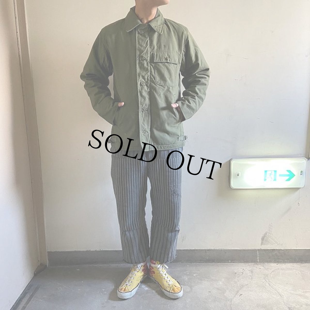 画像3: 70's U.S.NAVY A-2 ステンシル入り デッキジャケット SMALL (3)