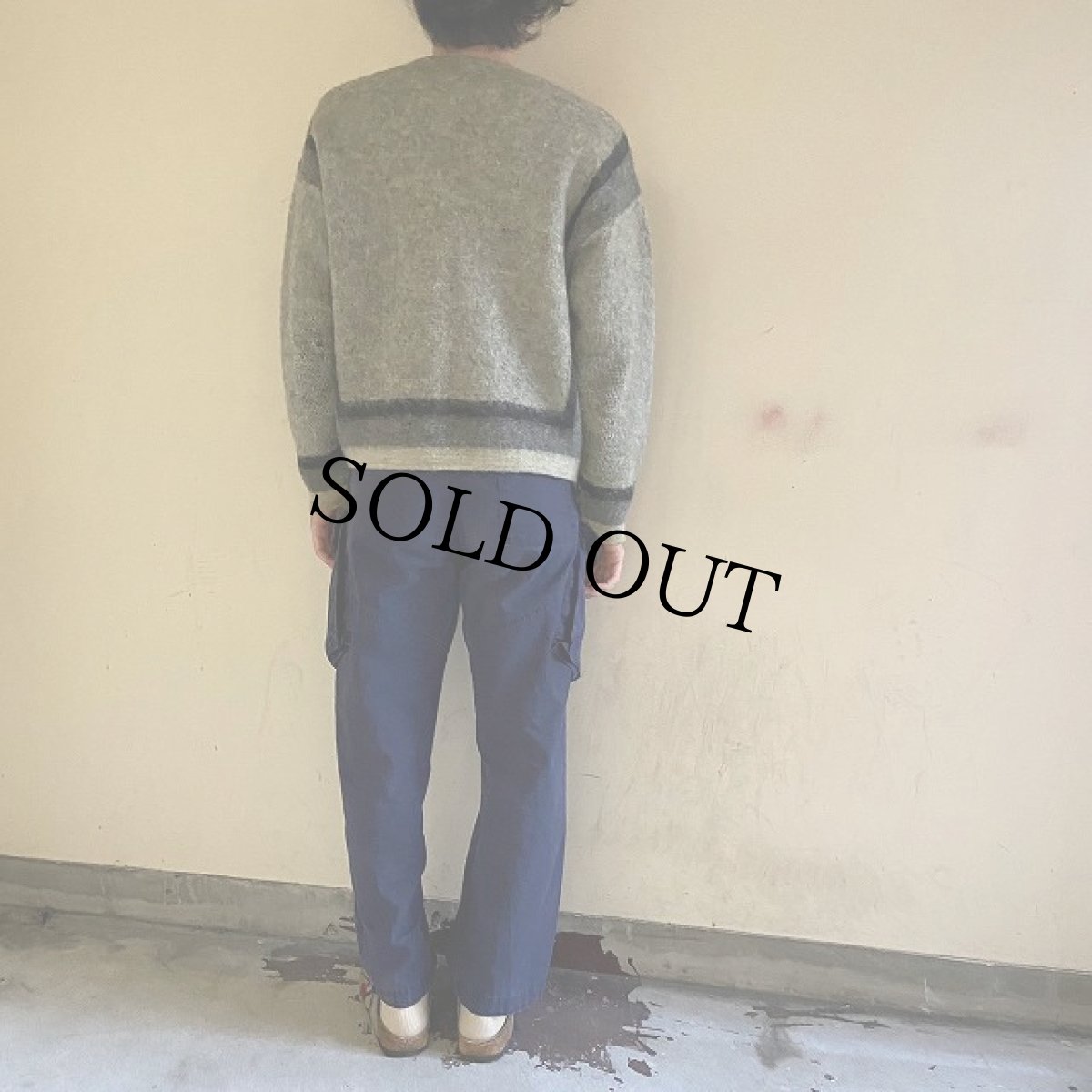 画像4: 60's〜 Jantzen CANADA製 ウール×モヘア ニットカーディガン L (4)