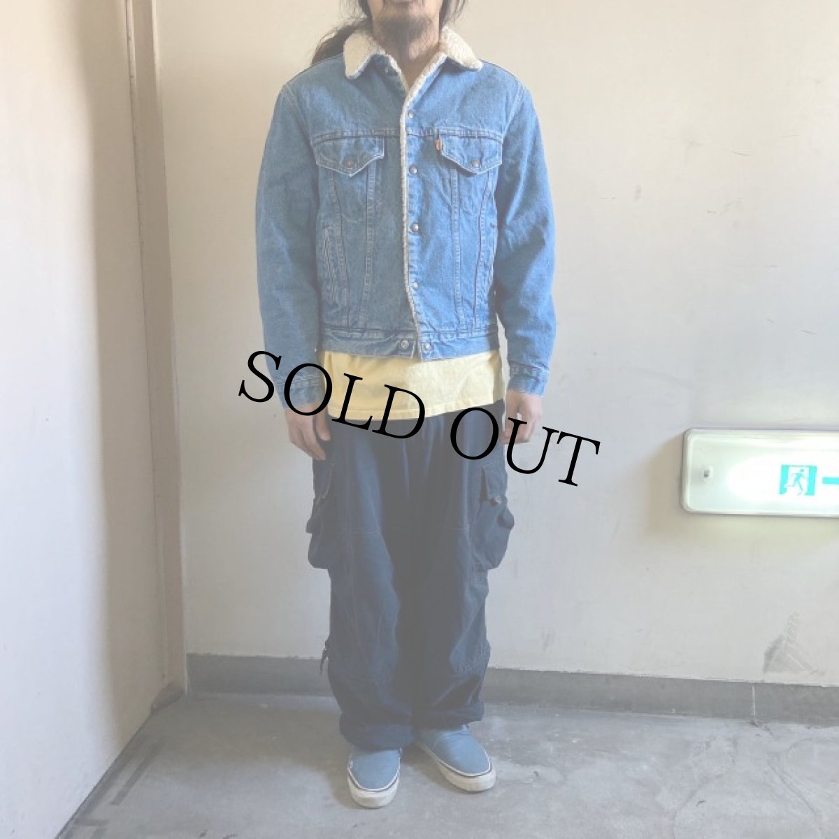 画像2: 70's Levi's 70608 USA製 デニムボアジャケット 40 (2)