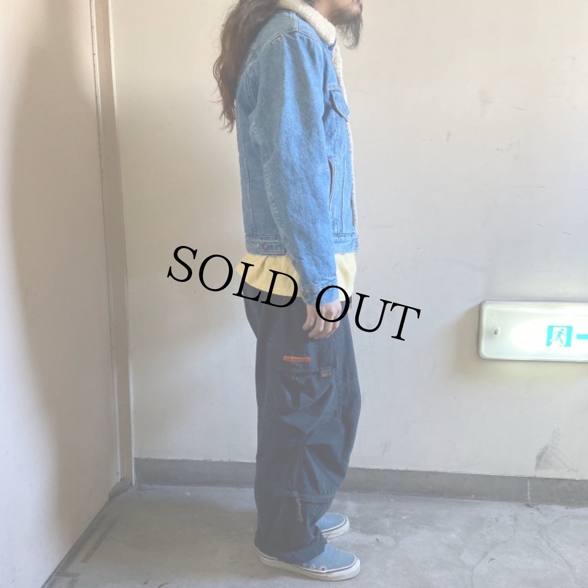 画像3: 70's Levi's 70608 USA製 デニムボアジャケット 40 (3)