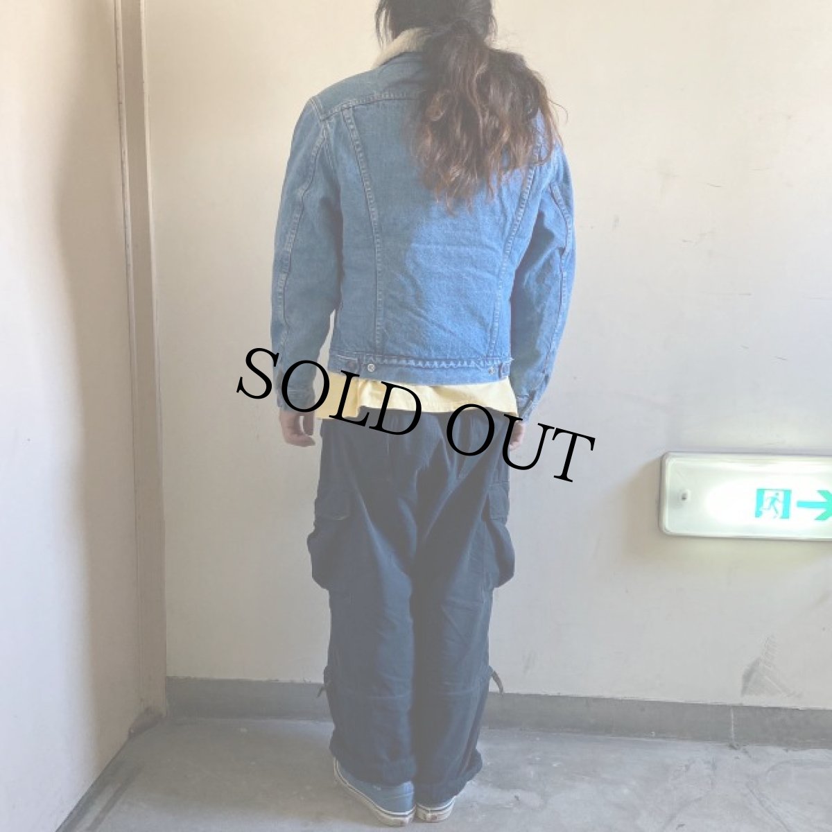 画像4: 70's Levi's 70608 USA製 デニムボアジャケット 40 (4)