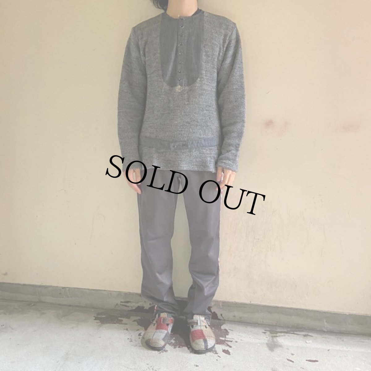 画像2: KAPITAL  シャンブレー ニット切替デザイン 烏賊胸シャツ ２ (2)