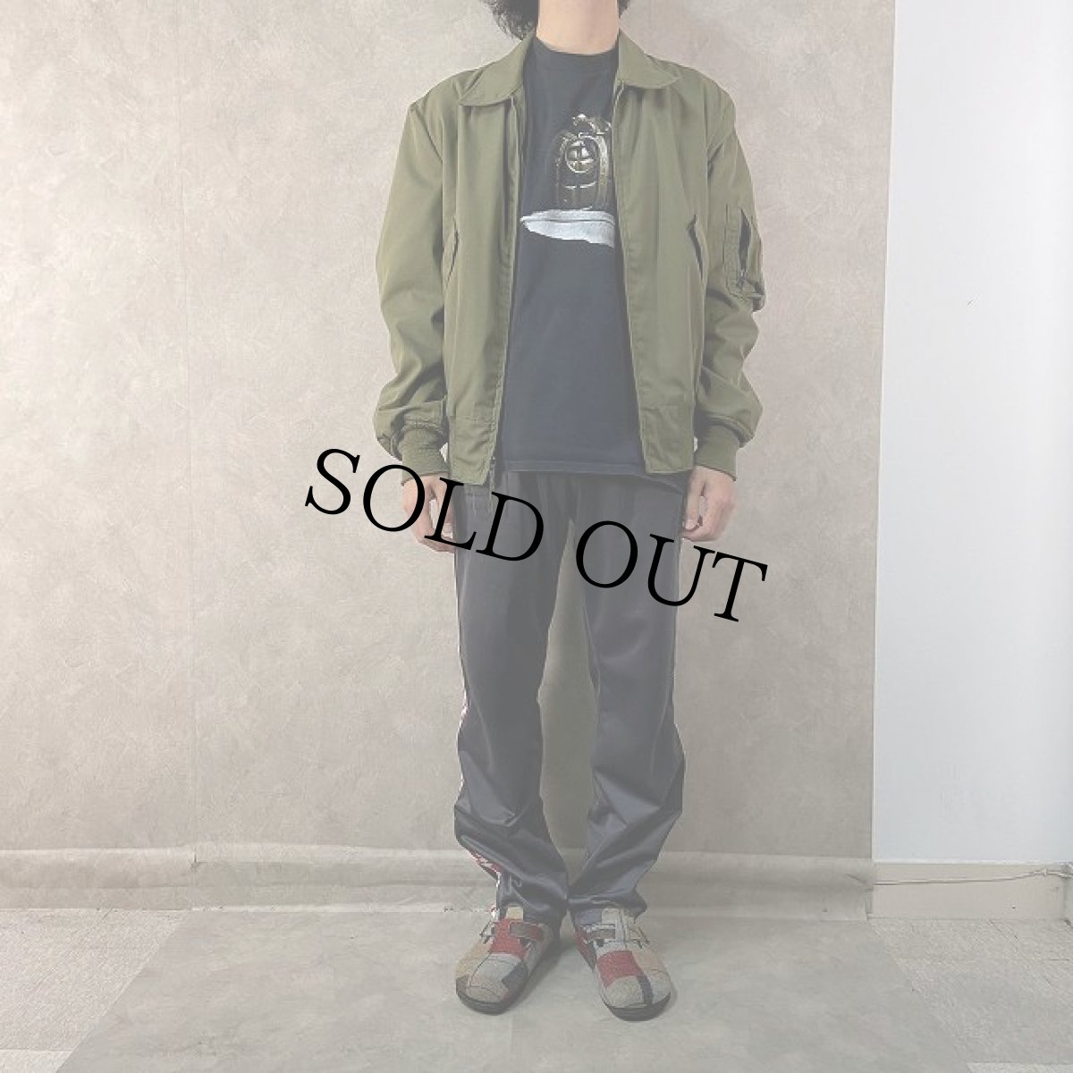 画像2: 90's U.S.ARMY ノ－メックス ヘリクルーフライトジャケット MEDIUM-LONG (2)