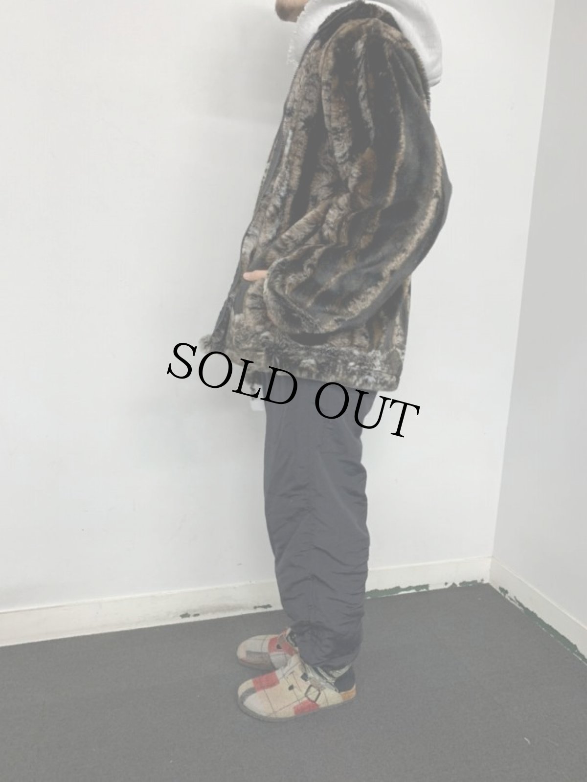 画像3: BLACK MOUNTAIN USA製 オオカミ柄 フリースジャケット 2X (3)