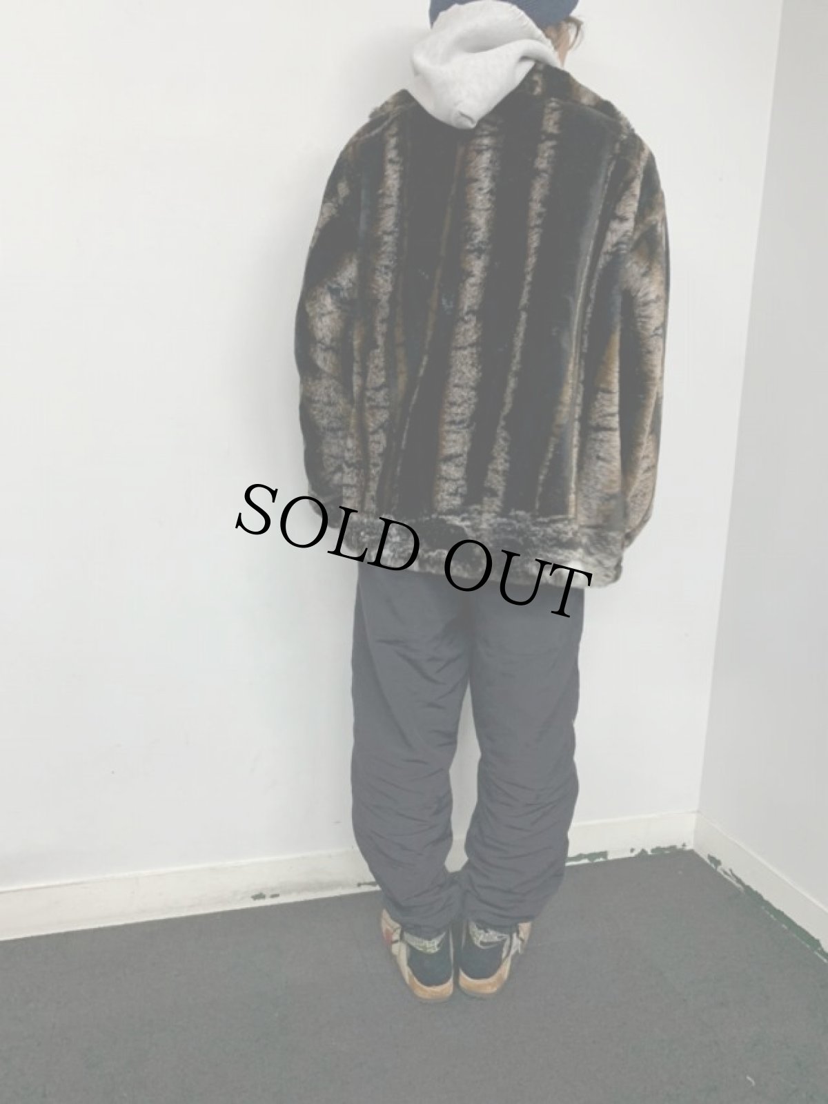 画像4: BLACK MOUNTAIN USA製 オオカミ柄 フリースジャケット 2X (4)