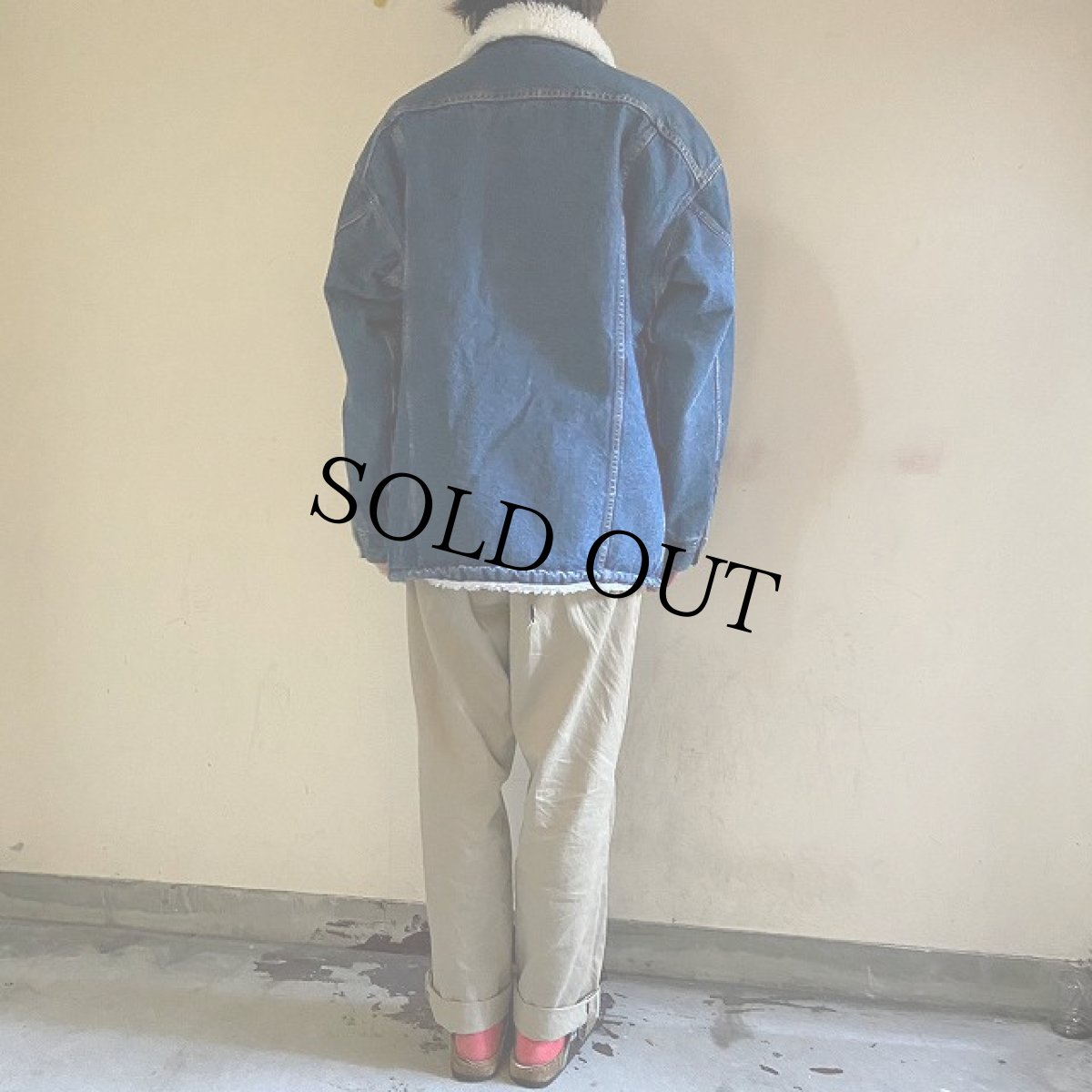 画像4: Levi's 71605-0216 USA製 デニムボアランチコート L (4)