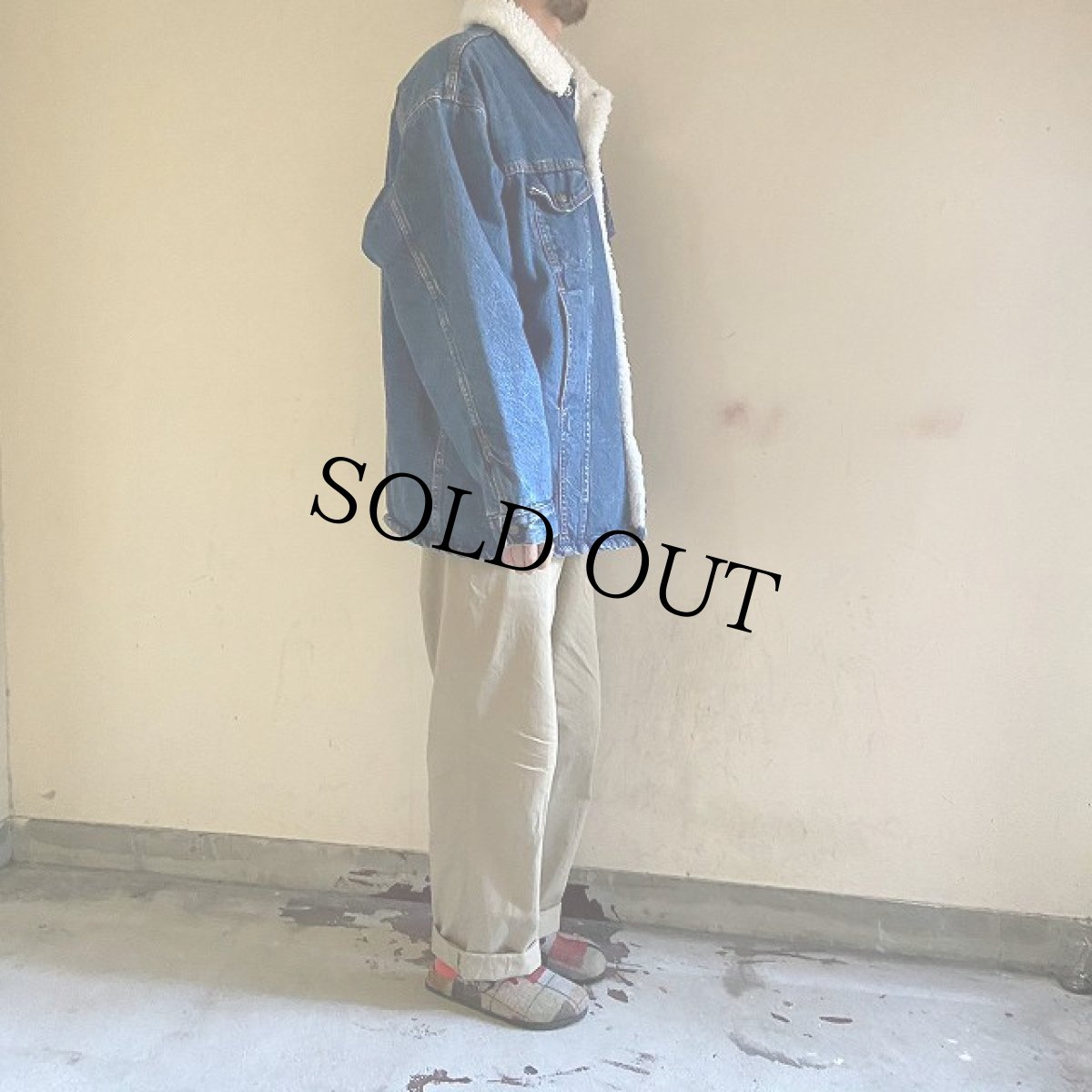 画像3: Levi's 71605-0216 USA製 デニムボアランチコート L (3)