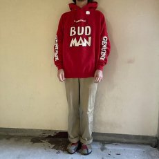 画像2: 90's Budweiser USA製 ロゴプリント スウェットフーディー 2XL (2)