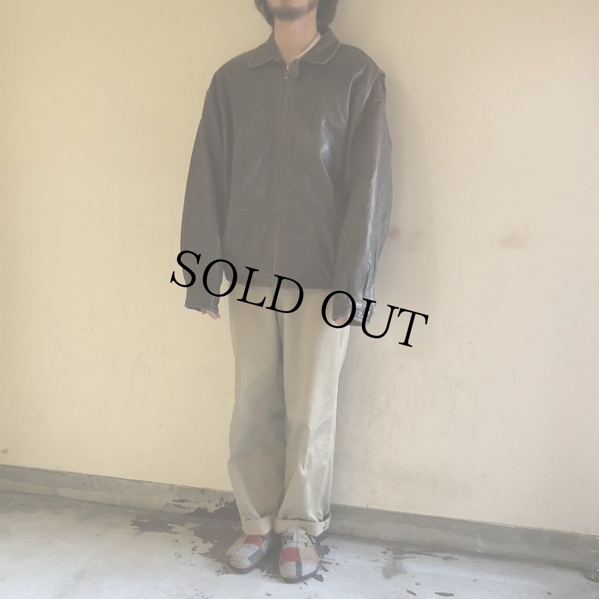 画像2: 90's NAUTICA レザージャケット SIZE 48 (2)