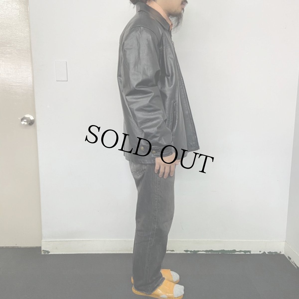 画像3: COUGAR LEATHER レザージャケット BLACK L (3)