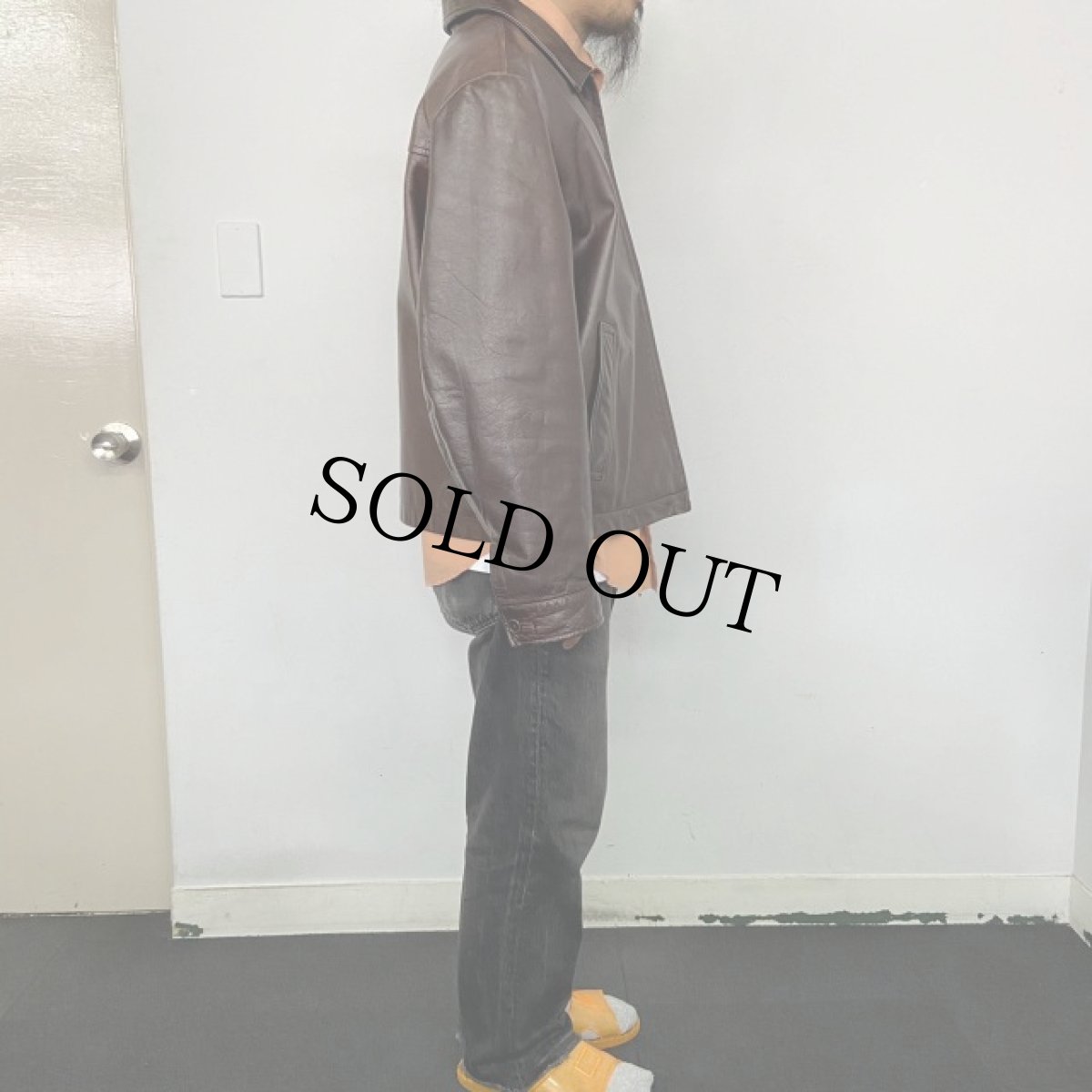 画像3: 90's〜 BANANA REPUBLIC レザージャケット L (3)