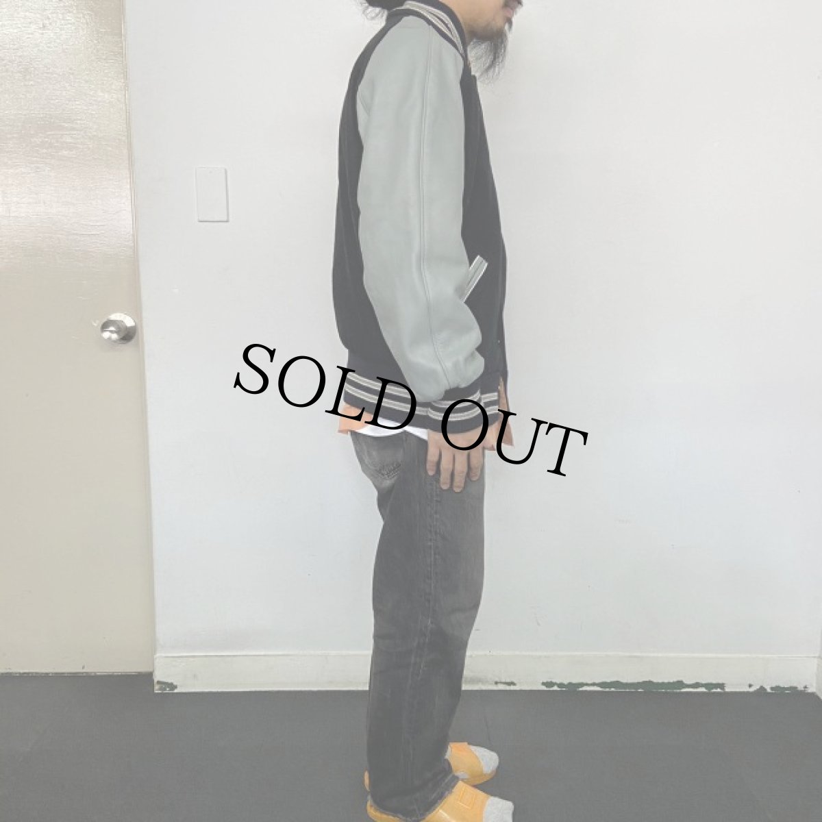 画像3: 60's〜 SKOOKUM レザー×ウール スタジャン 44 (3)