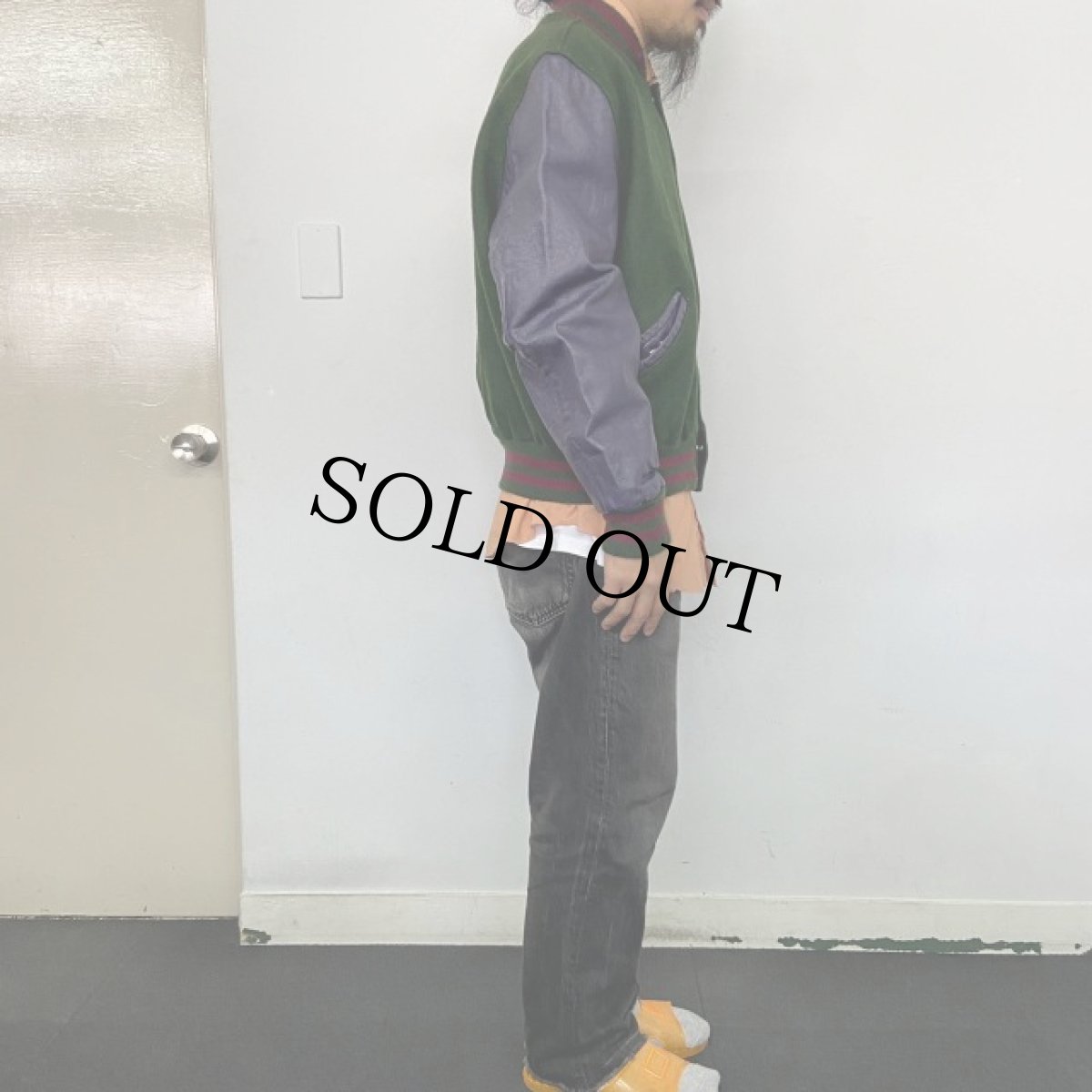 画像3: 80's〜 USA製 レザー×ウール スタジャン (3)