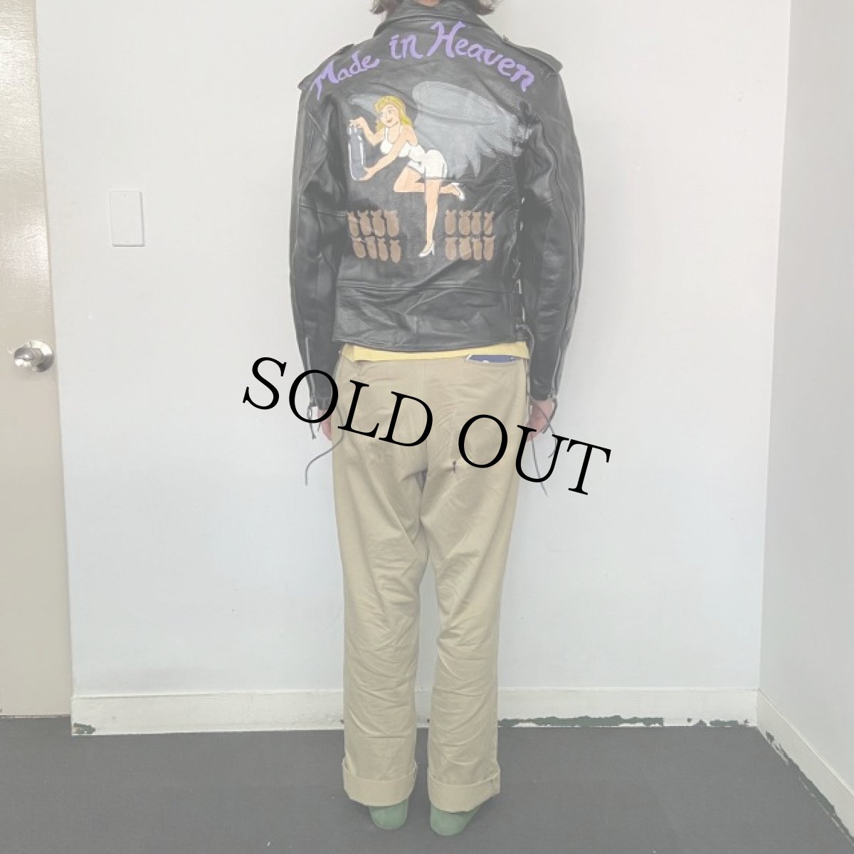 画像5: "Made in Heaven" ハンドペイントダブルライダースジャケット (5)