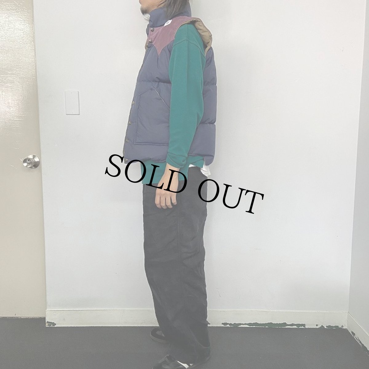 画像3: レザーヨーク切替 ダウンベスト (3)