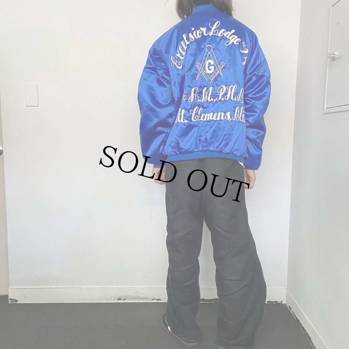 画像5: 80〜90's Dunbrooke USA製 "Excelsior Lodge" チェーン刺繍 ナイロンスタジャン 2XL (5)