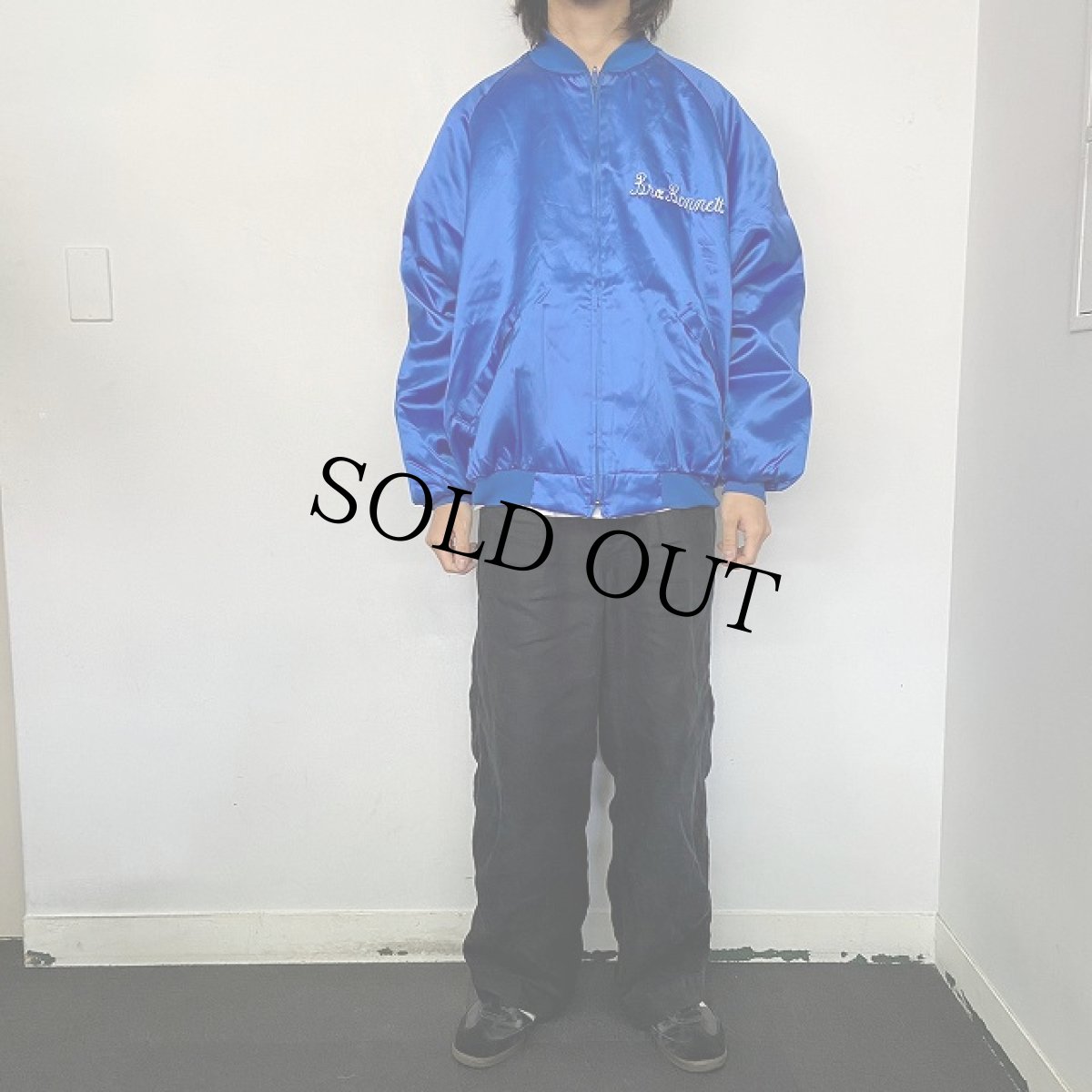 画像3: 80〜90's Dunbrooke USA製 "Excelsior Lodge" チェーン刺繍 ナイロンスタジャン 2XL (3)