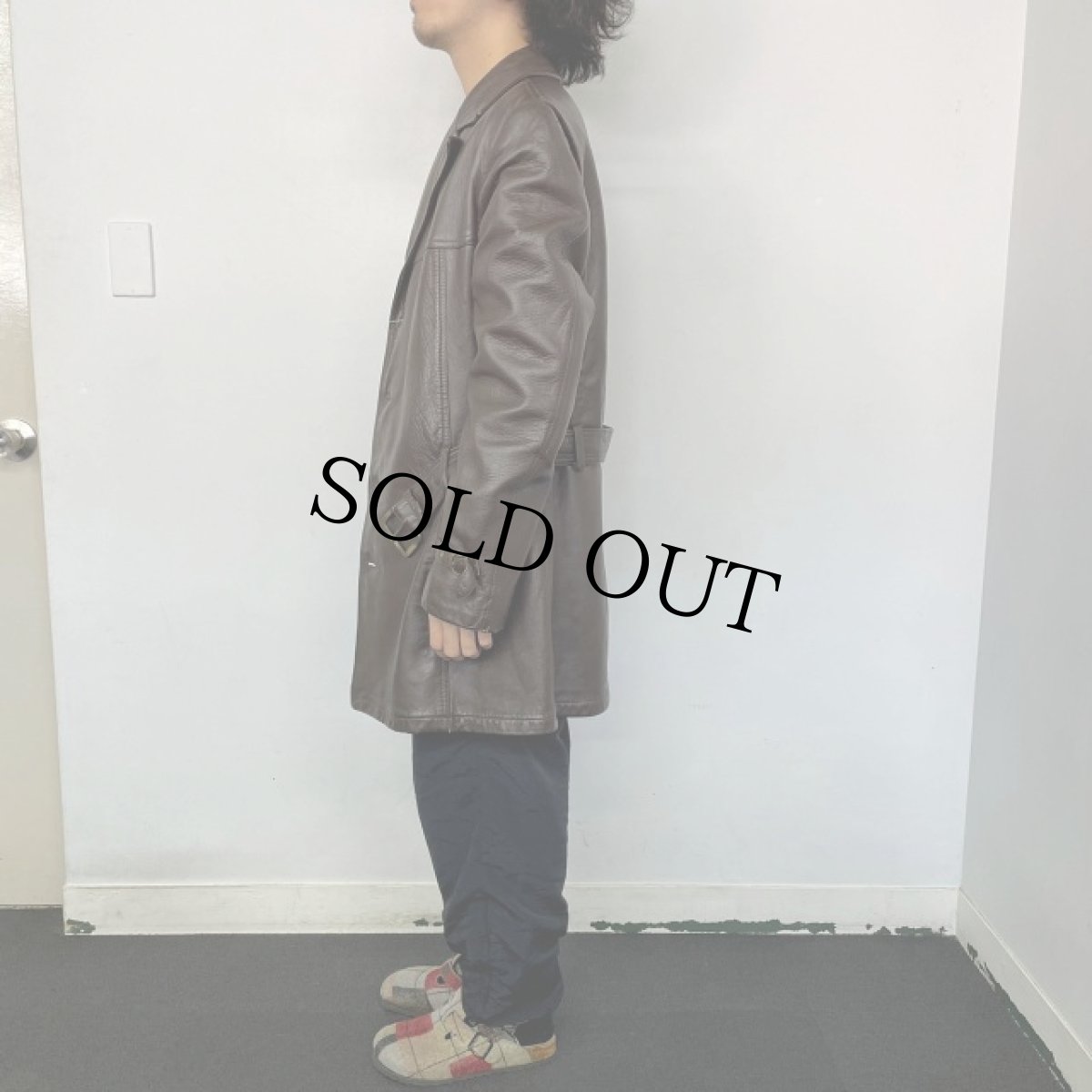 画像3: 80's〜 nordstrom ブラウンレザーコート (3)