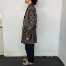 画像3: 80's〜 nordstrom ブラウンレザーコート (3)