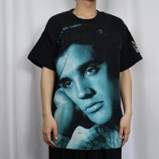 画像2: 90's Elvis Presley USA製 ミュージシャン 大判プリントTシャツ XL (2)