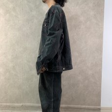 画像3: 80's〜90's GUESS USA製 ブラックデニムジャケット 4XL (3)