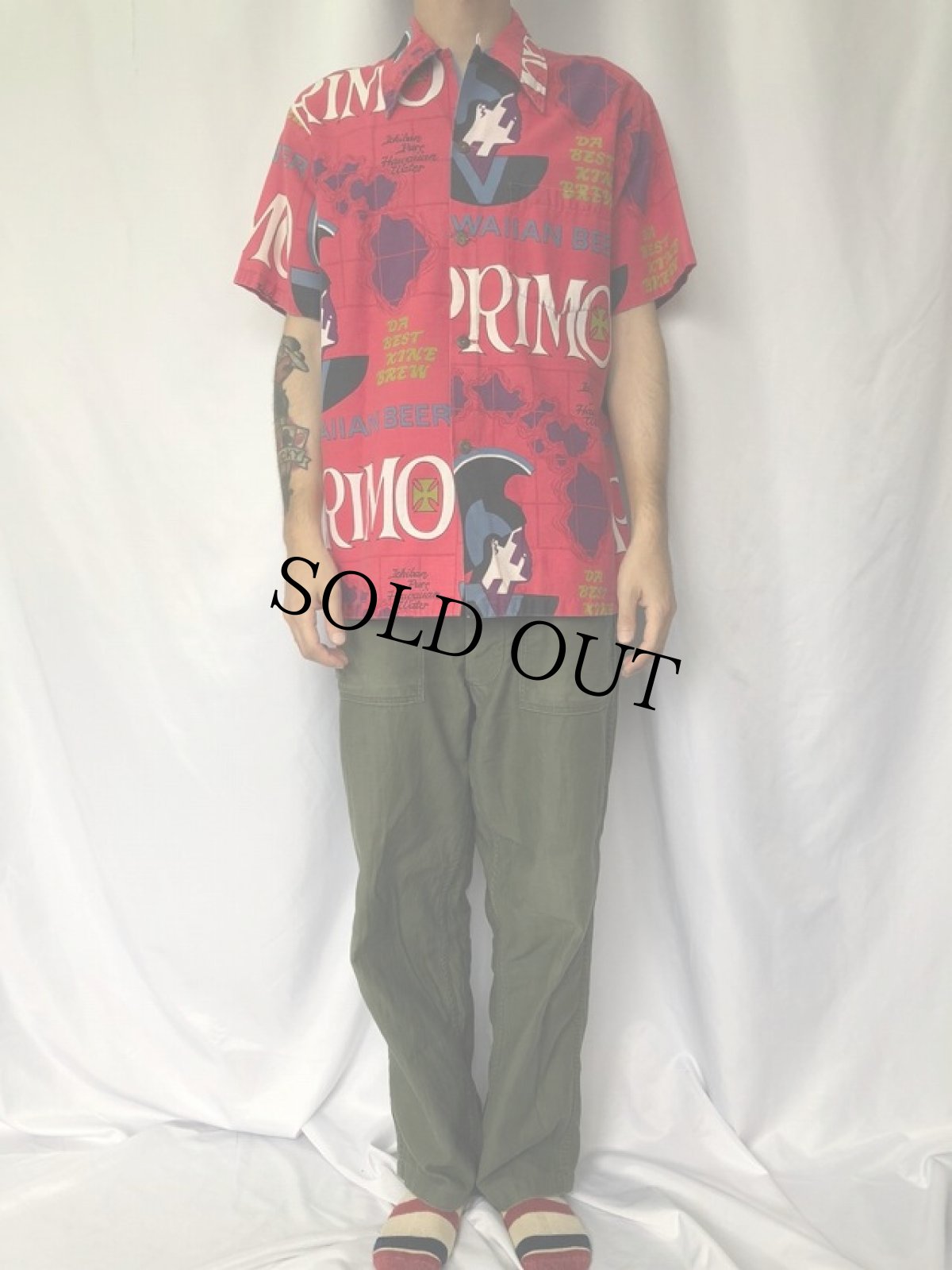 画像2: 70's Hawaii Holiday Hawaii製 ''PRIMO BEER'' アロハシャツ (2)