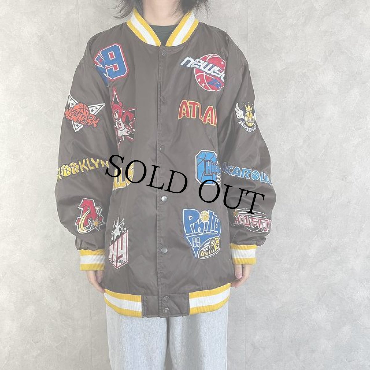 画像4: FAMSCORE NBAチームワッペン付き スタジャン 2XL (4)